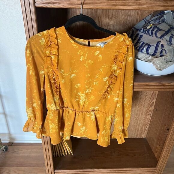 MADEWELL RUFFLE PEPLUM BLOUSE - Picture 4 of 5